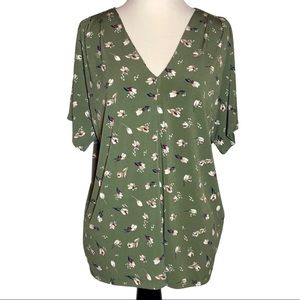 Banana Republic Floral Print Dolman Short Sleeve Top, Size S, Like New